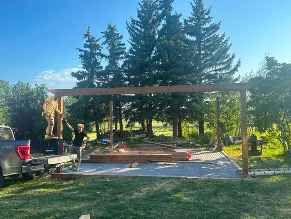 Combo project. Pergola, paving stones – photo 8