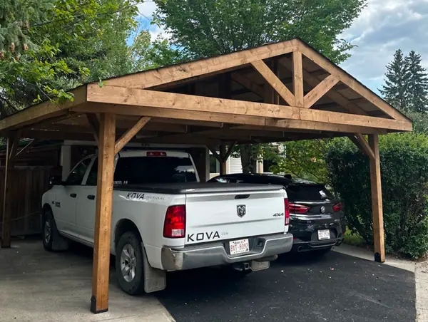 Wood Carport with shingle roof – photo 4